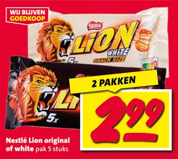 Aanbieding: Nestlé Lion original of white