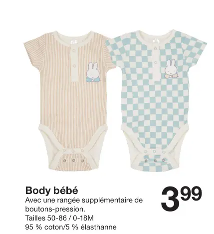 Offre: Body bébé
