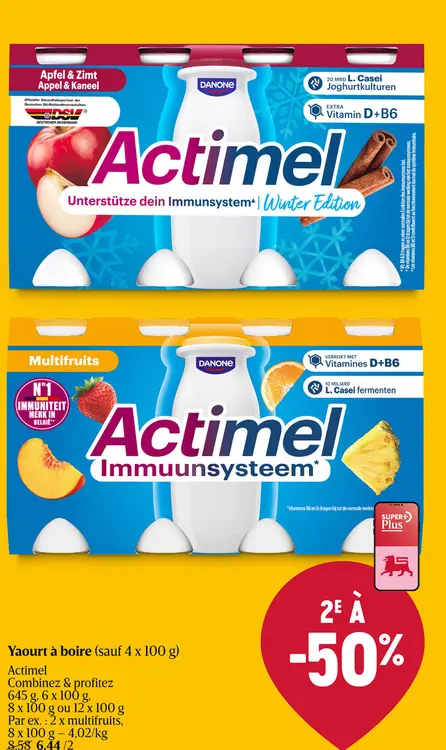Offre: Yaourt à boire | Original | Immunité