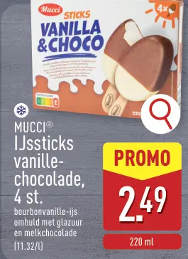 Promotie: IJssticks vanille-chocolade