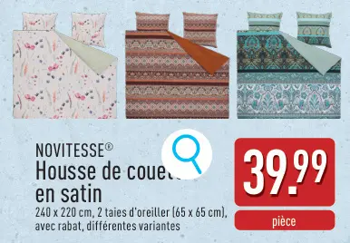 Offre: Housse de couette en satin