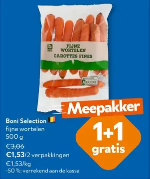 Aanbieding: fijne wortelen
