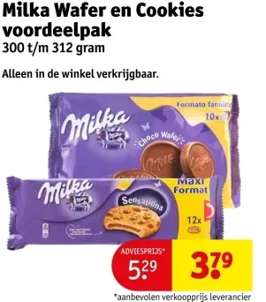 Aanbieding: Milka Wafer en Cookies voordeelpak