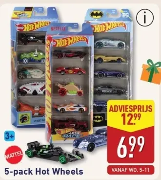 Aanbieding: 5-pack Hot Wheels