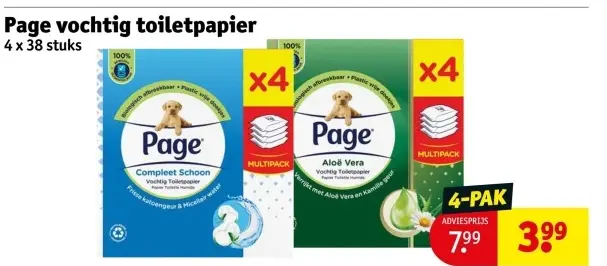 Aanbieding: vochtig toiletpapier