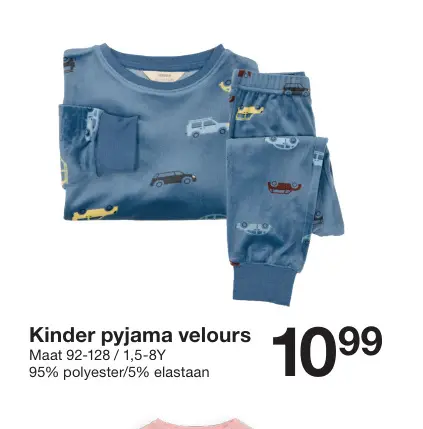 Promotie: Kinder pyjama velours