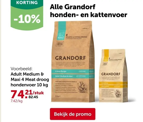 Promotie: Alle Grandorf honden- en kattenvoer