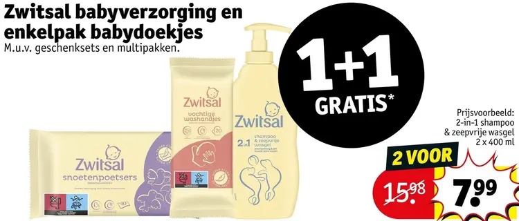 Aanbieding: Babyverzorging en enkelpak babydoekjes