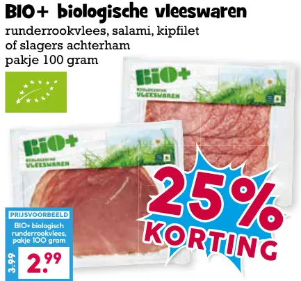 Aanbieding: Biologische vleeswaren