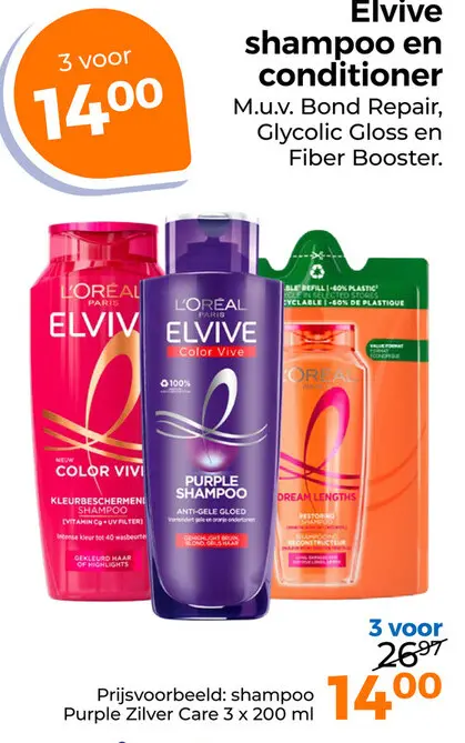 Aanbieding: Elvive shampoo en conditioner