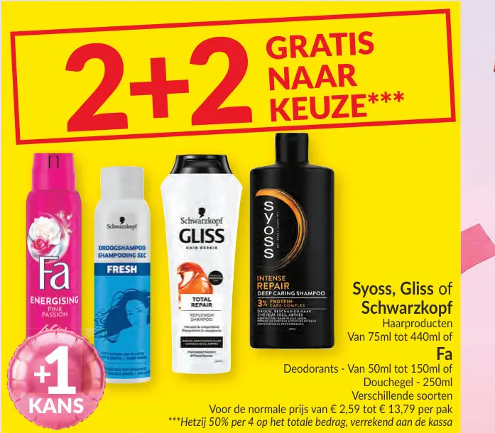 Promotie: Haarproducten, Douchegel of Deodorants