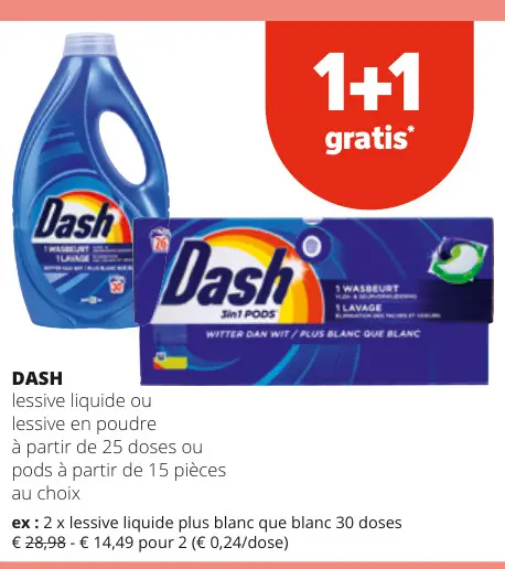 Offre: lessive liquide ou lessive en poudre