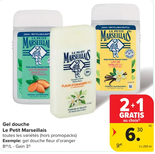 Offre: Gel douche Le Petit Marseillais