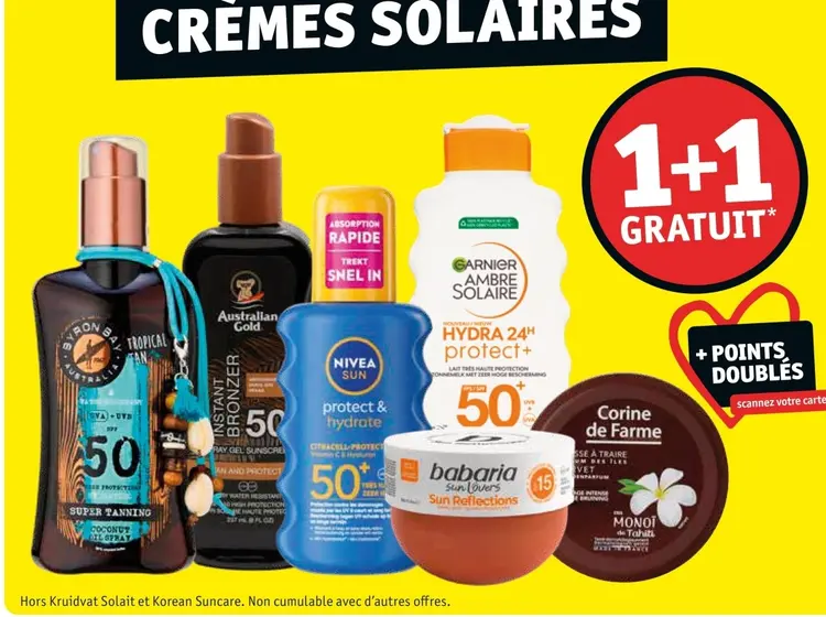 Offre: Cremes solaires