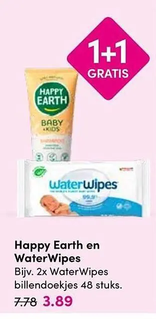 Aanbieding: Happy Earth en WaterWipes
