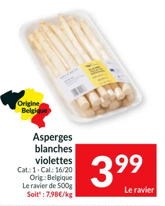 Offre: Asperges blanches violettes