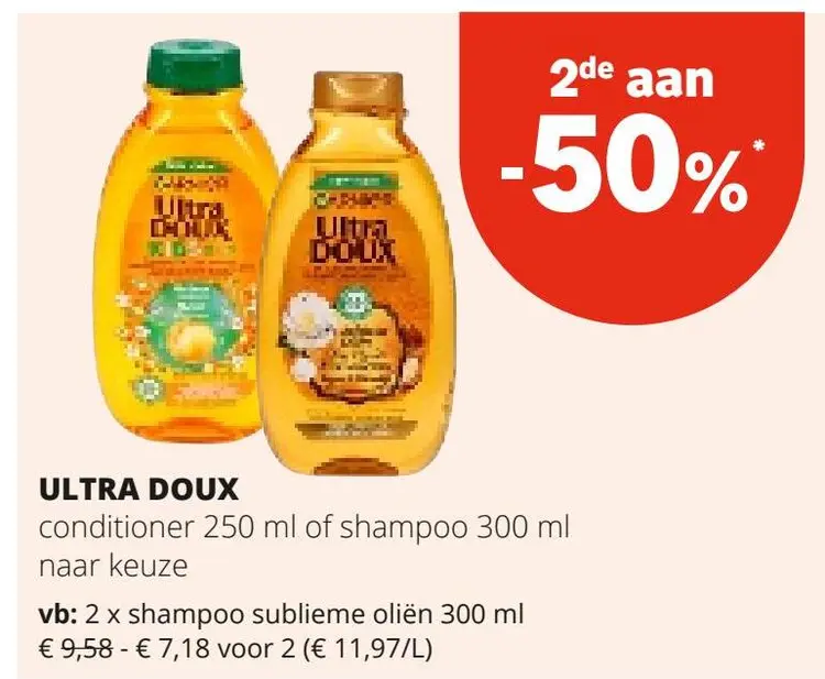 Aanbieding: ULTRA DOUX conditioner or shampoo