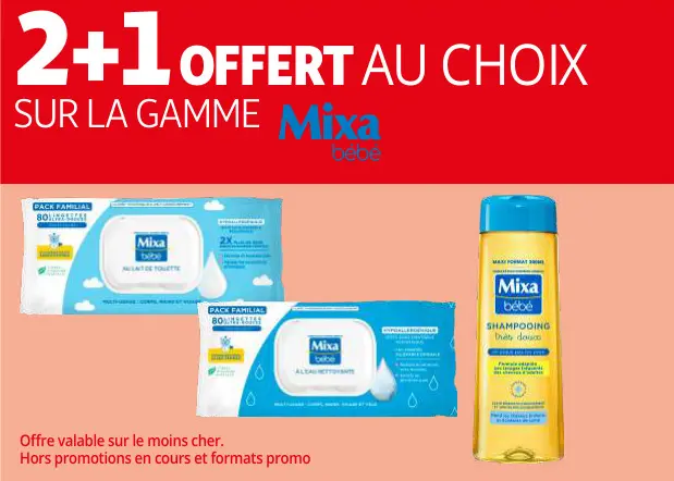 Offre: Mixa bébé Wipes and Shampoo