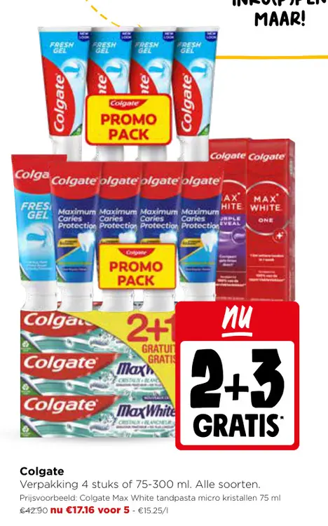 Promotie: Colgate tandpasta