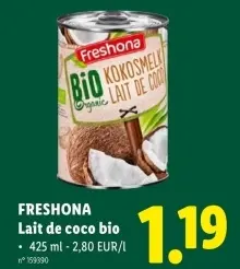 Offre: Lait de coco bio