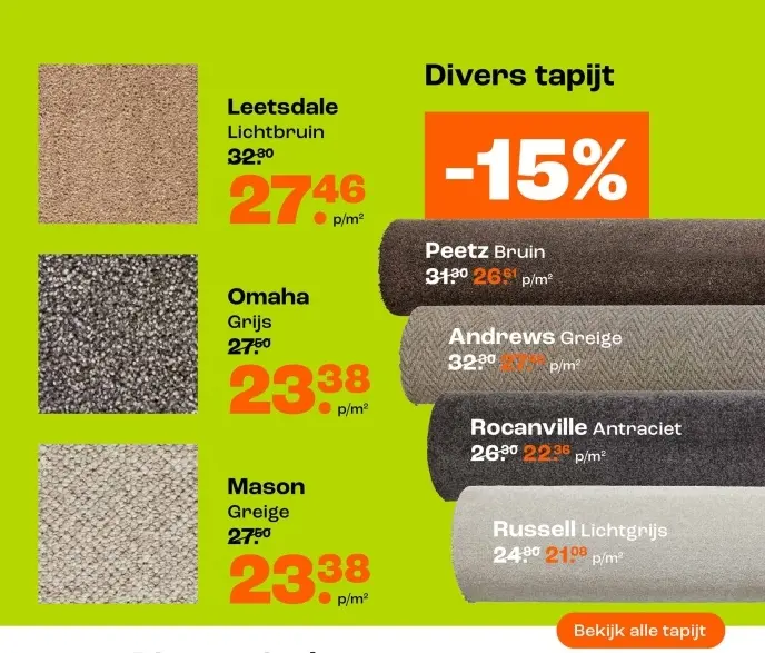 Promotie: Divers tapijt