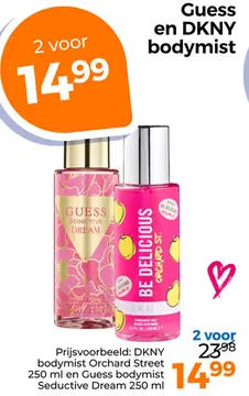 Aanbieding: Guess en DKNY bodymist
