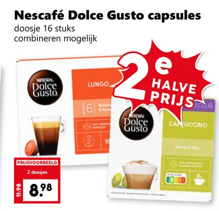 Aanbieding: Nescafé Dolce Gusto capsules