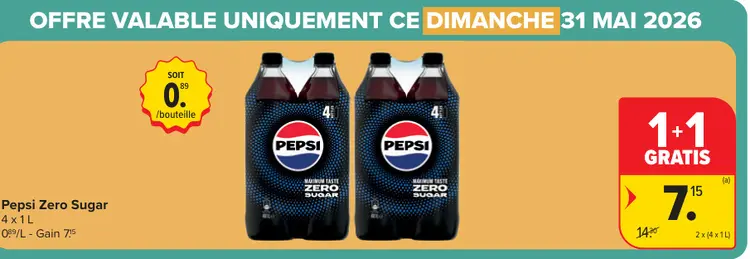 Offre: Pepsi Zero Sugar