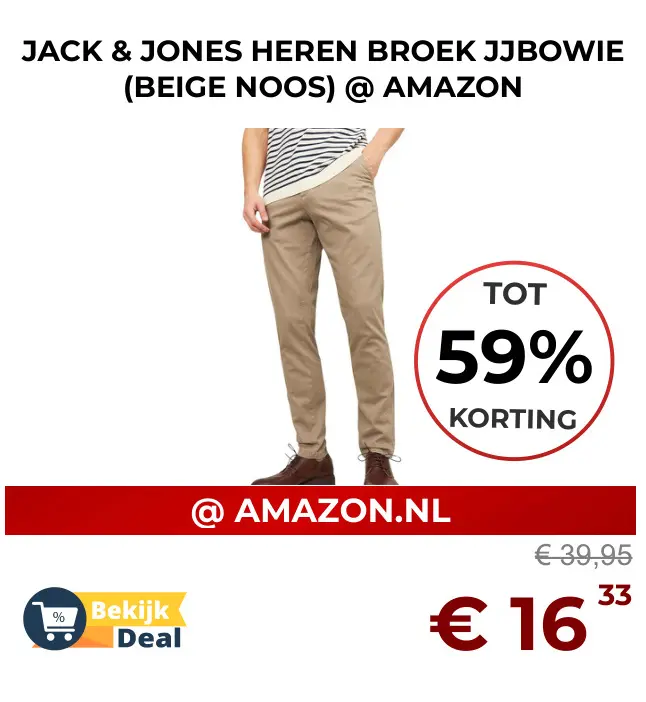 Aanbieding: Heren broek jjbowie (beige noos)