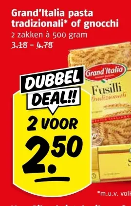 Aanbieding: Grand'Italia pasta tradizionali* of gnocchi