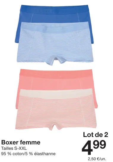 Offre: Boxer femme