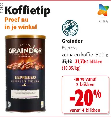Promotie: Espresso gemalen koffie