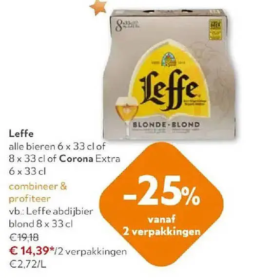 Promotie: Leffe abdijbier blond