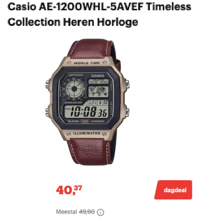 Promotie: Casio AE-1200WHL-5AVEF Timeless Collection He
