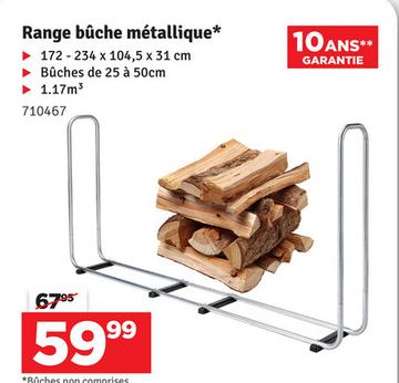 Aanbieding: Range bûche métallique