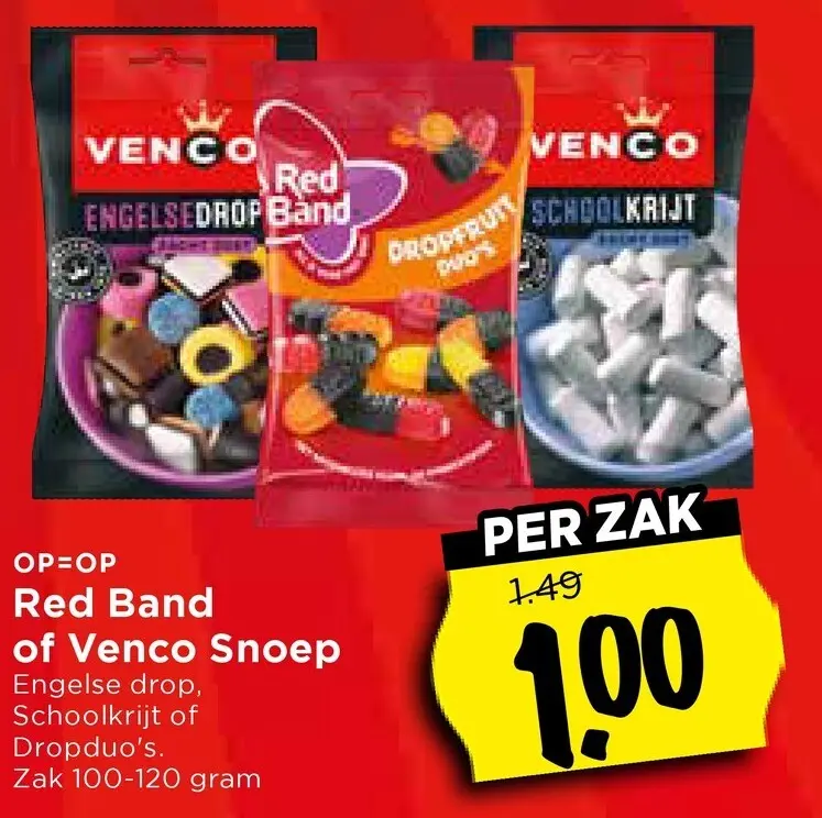 Aanbieding: Red Band of Venco snoep