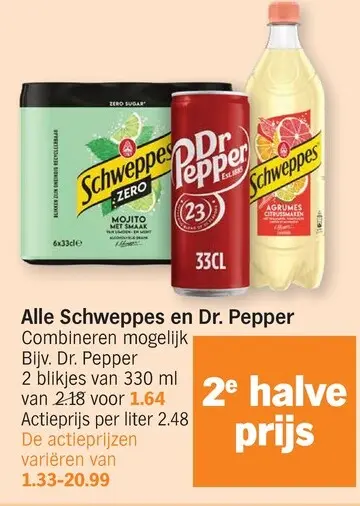 Promotie: Schweppes en Dr. Pepper