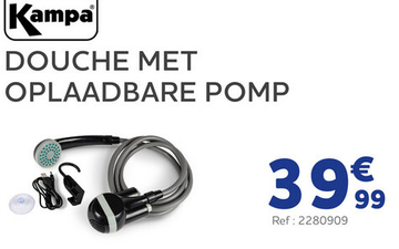 Aanbieding: Kampa-douche met oplaadbare pomp