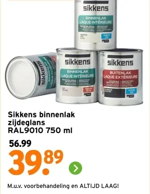 Aanbieding: Sikkens binnenlak zijdeglans