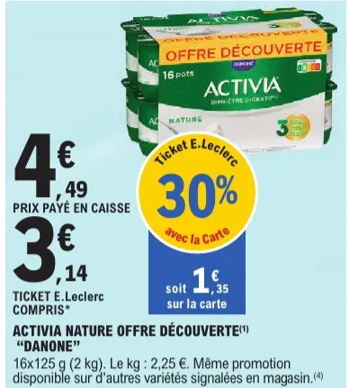 Promotie: Activia nature offre découverte