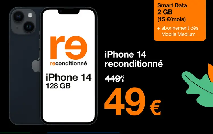 Offre: iPhone 14 reconditionné