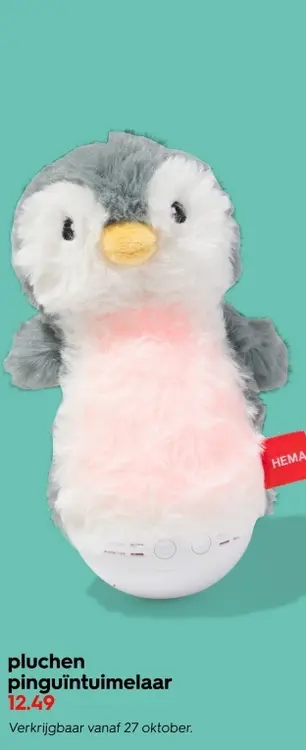 Aanbieding: pluchen pinguïntuimelaar