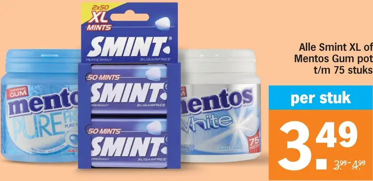 Aanbieding: Gum pot of mints