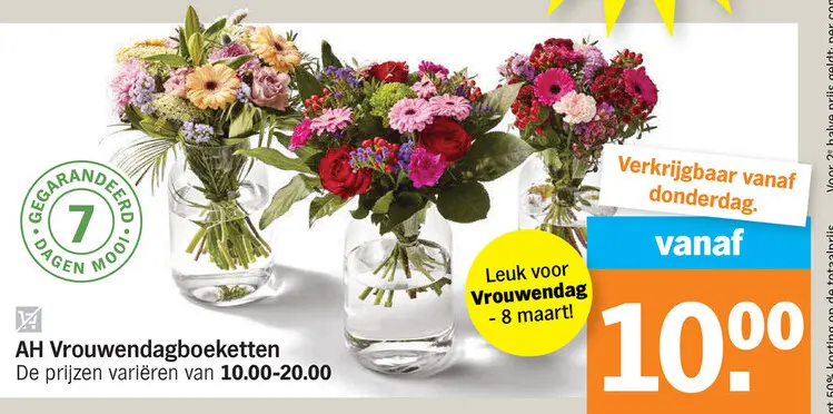 Promotie: Vrouwendagboeketten