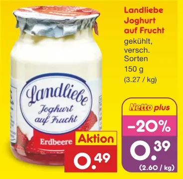 Aanbieding: Joghurt auf Frucht