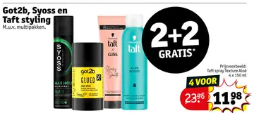 Aanbieding: Got2b, Syoss en Taft styling