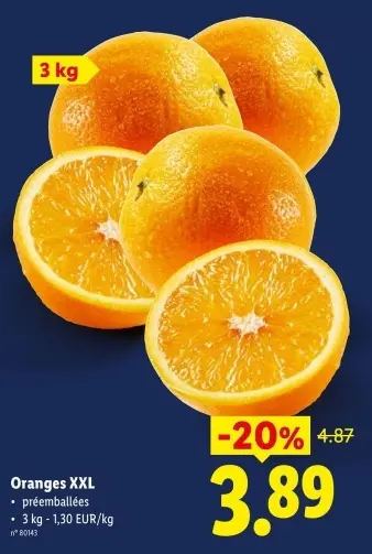 Offre: Oranges XXL