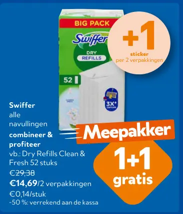 Promotie: Swiffer Dry Refills Clean & Fresh