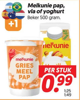 Aanbieding: Melkunie pap, vla of yoghurt