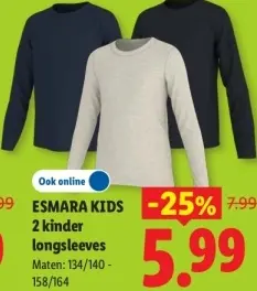 Aanbieding: Kinder longsleeves